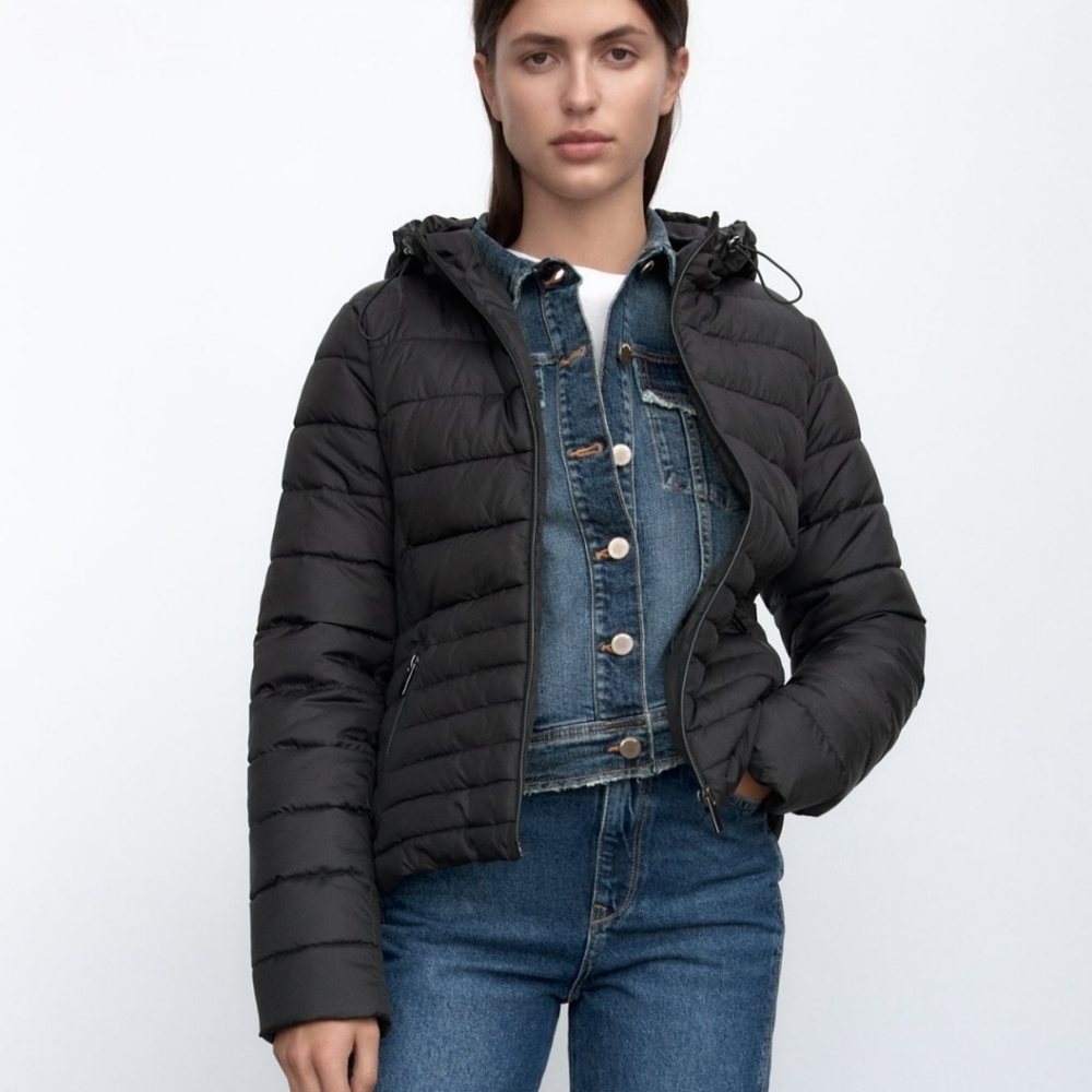 ZARA Water Repellent Lightweight Puffer Jacket